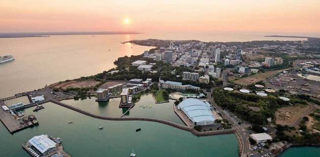 Aerial view of Darwin Waterfront
