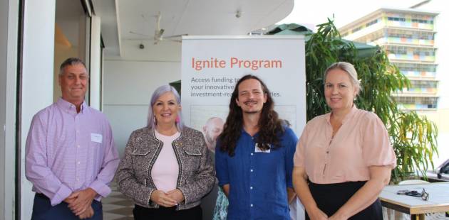 Steven Rowe, Minister Cahill, Dylan Bennett and Hayley Richards at the launch of Ignite.