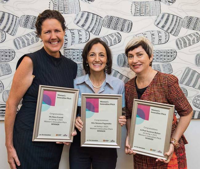 Winners Paganetto, Everett and Belton win the Inaugural Women's Innovation Pitch 2021