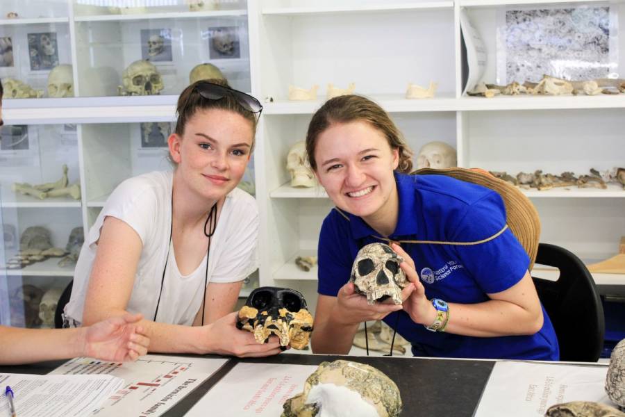 Two students at the National Science Week Forum