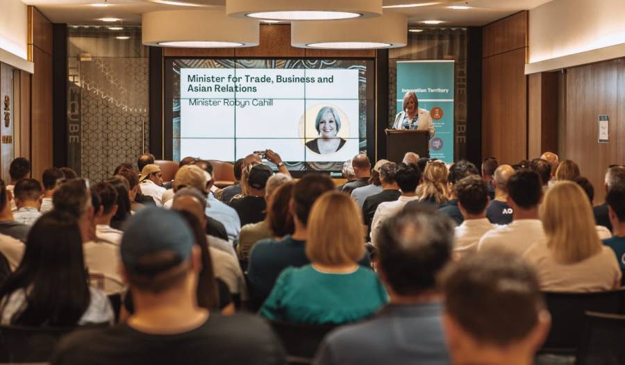 Newly elected Minister for Trade, Business and Asian Relations Robyn Cahill gave an opening speech for the event at Darwin Innovation Hub